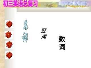 名词、冠词，数词