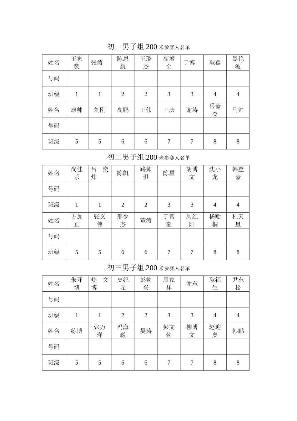 运动员号码对照表文档_第2页