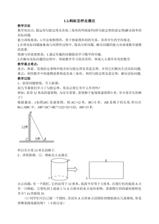 蚂蚁怎样走最近