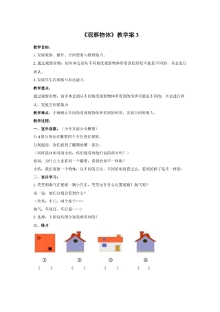 《观察物体》教学案3