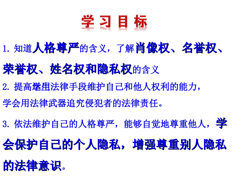 鲁教版八上第八课第二框法律保护我们的人格尊严（共20张PPT）[1]_第3页