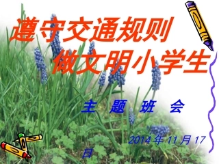 《遵守交通规则做文明小学生》主题班会
