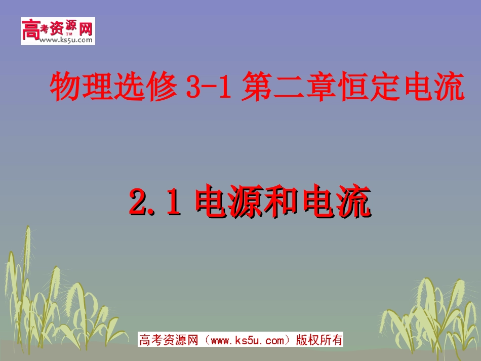 电源和电流新人教版选修_第1页