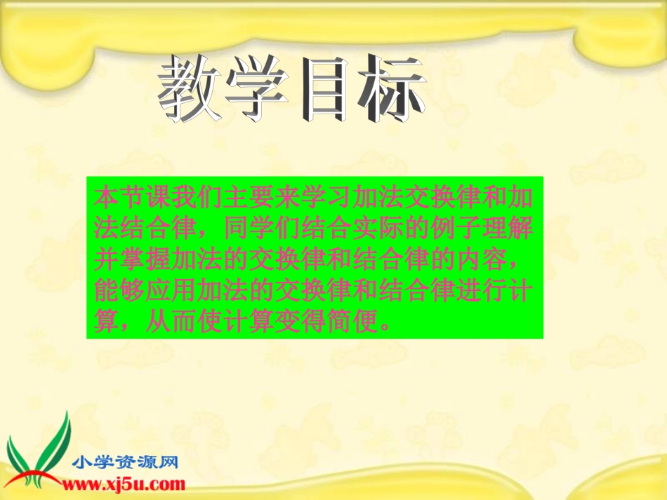 苏教版数学四年级上册《加法交换律和结合律》课件_第2页