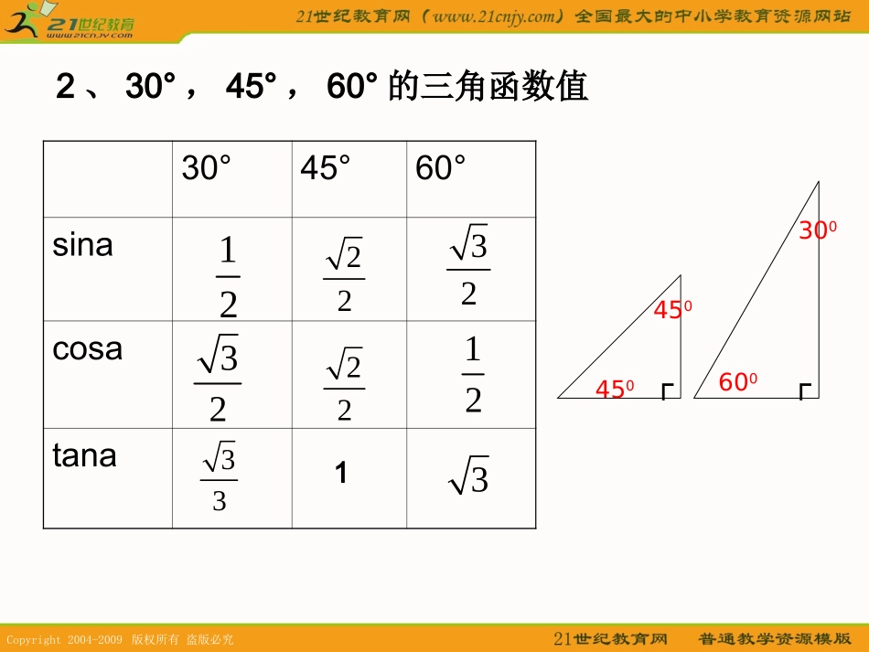 数学：第25章解直角三角形复习课件(华东师大版九年级上)_第3页