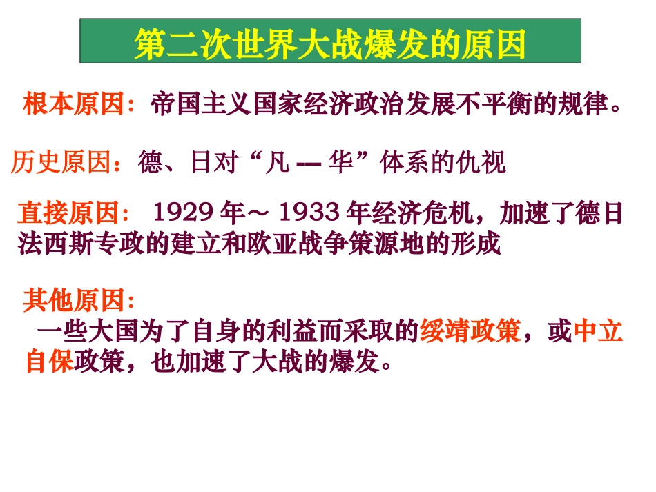 华师大版历史九下《第二次世界大战全面爆发》_第3页