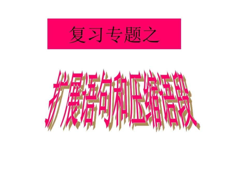 扩展语句压缩语段_第1页