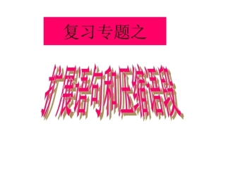 扩展语句压缩语段