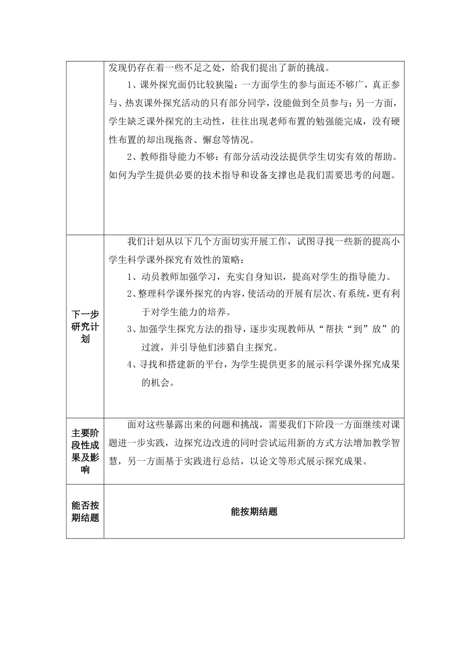 曾家小学郭红艳镇坪县小课题中期报告表_第2页