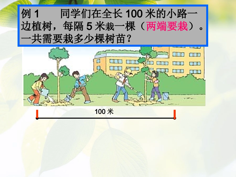 新课标人教版数学四年级下册《数学广角_植树问题》课件_第2页