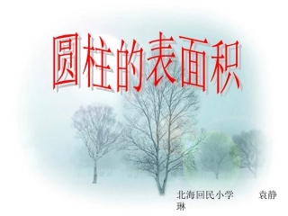 圆柱的表面积