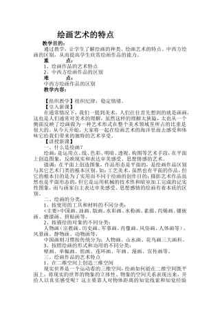 绘画艺术的特点