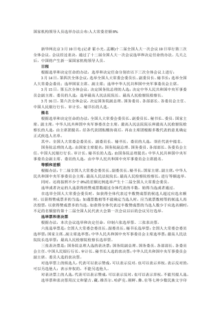 国家机构领导人员选举办法公布