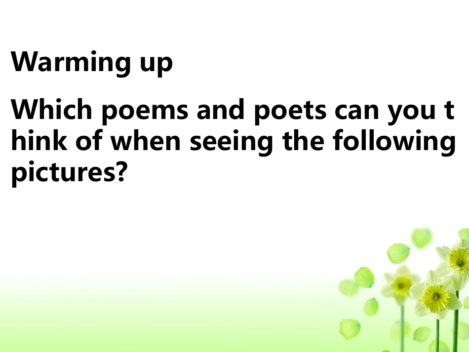 人教版选修六unit2poemsreading_第2页