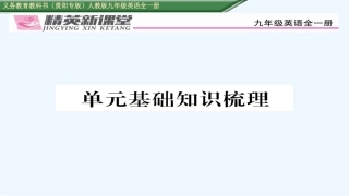 2016年人教版九年级英语Unit-7单元基础知识梳理