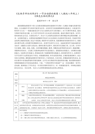 生物多样性的保护