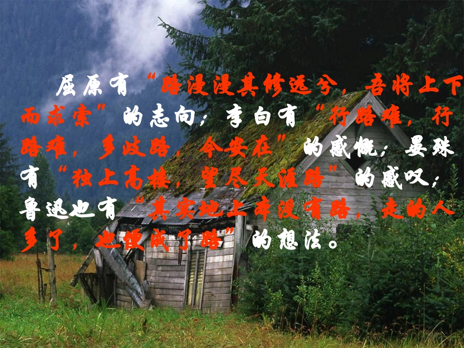 人教新课标版七下《诗两首——未选择的路》课件_第1页