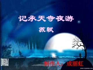 记承天试夜游