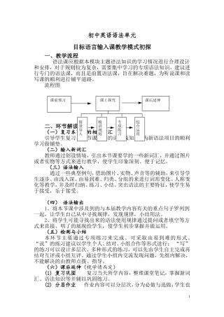 初中英语语法语言目标输入课型模式初探————张颖