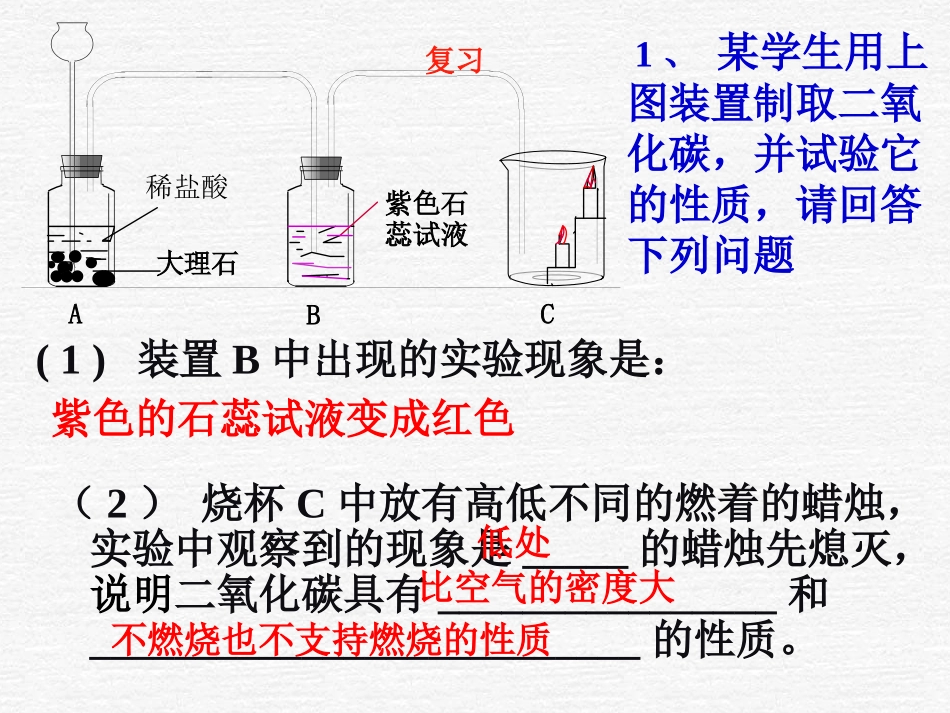 九年级化学二氧化碳和一氧化碳第二课时_第2页