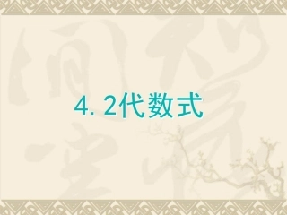 4.2代数式