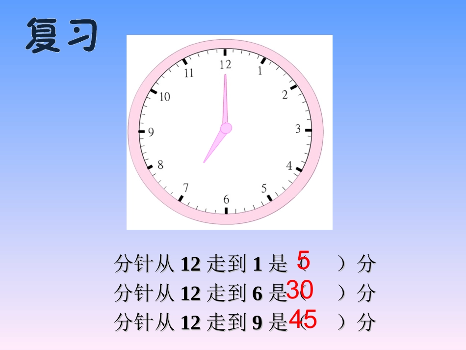 《认识几时几分》2014春课件_第3页