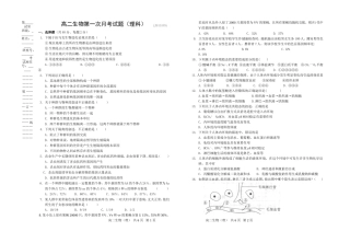 高二生物第一次月考试题(理科)