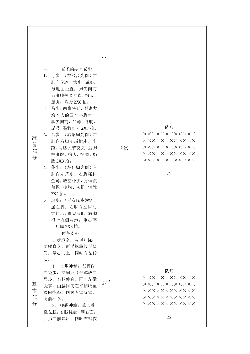 八年级体育与健康课教案《五步拳》_第2页