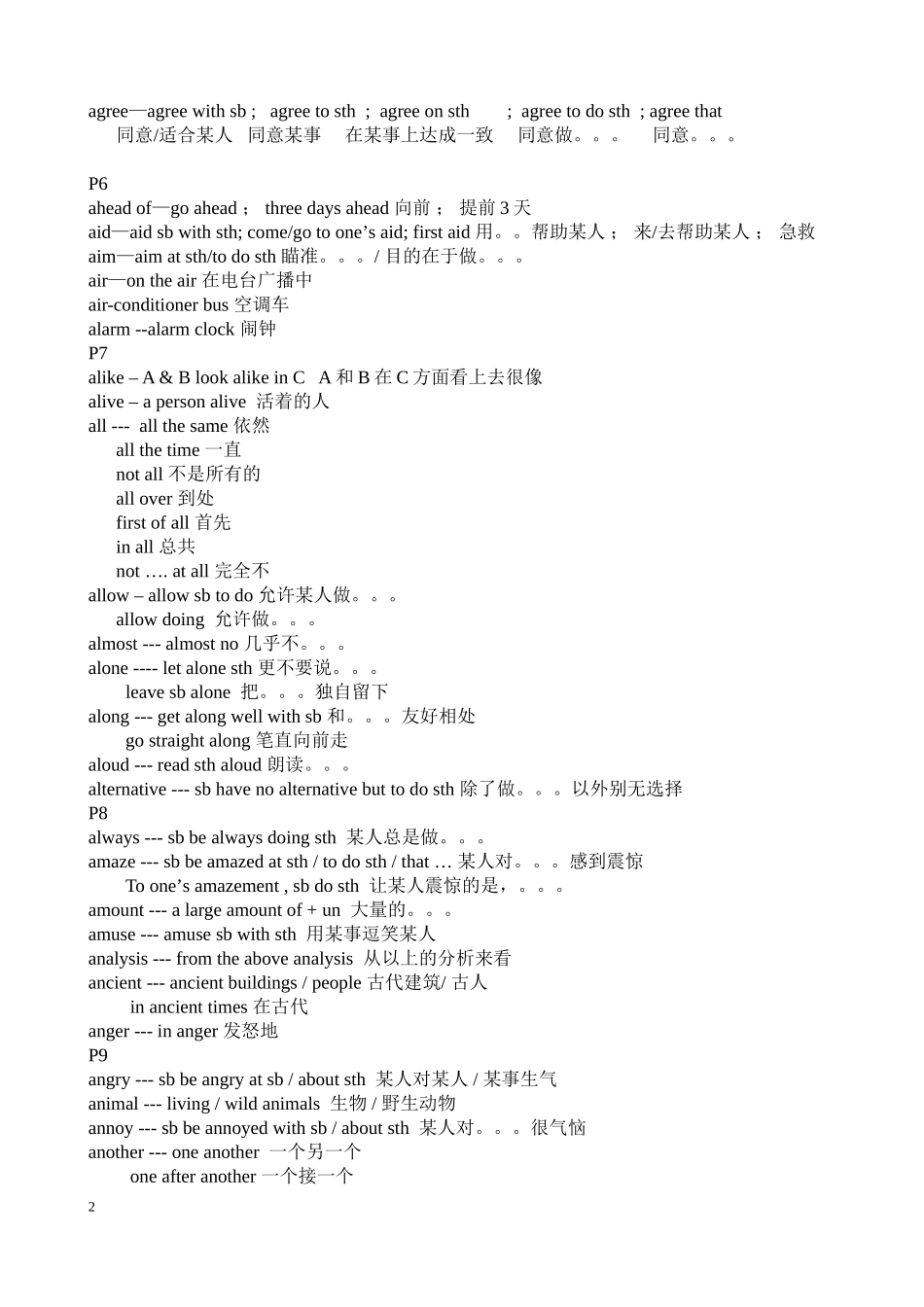 高考英语词汇手册(完整版)_第2页