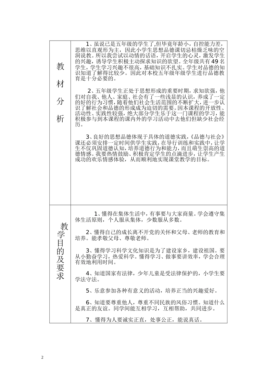 常识科计划五品_第2页