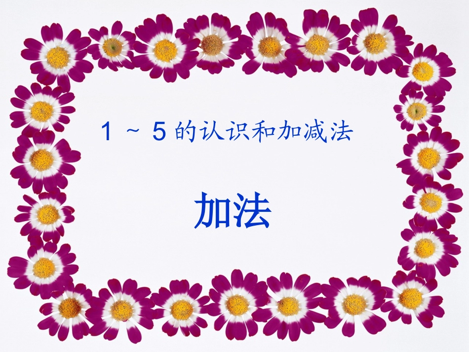 新人教版一年级数学上册《加法》课件最新修改版_第1页