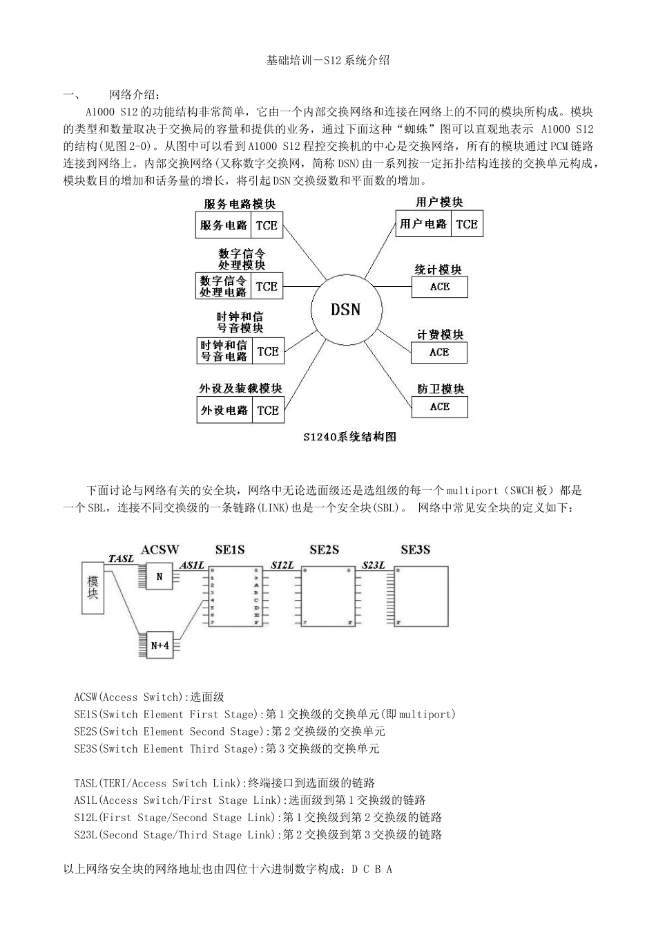 S1240基础培训 广西电信实业技术服务分公司 基础培训-S12系统_第1页
