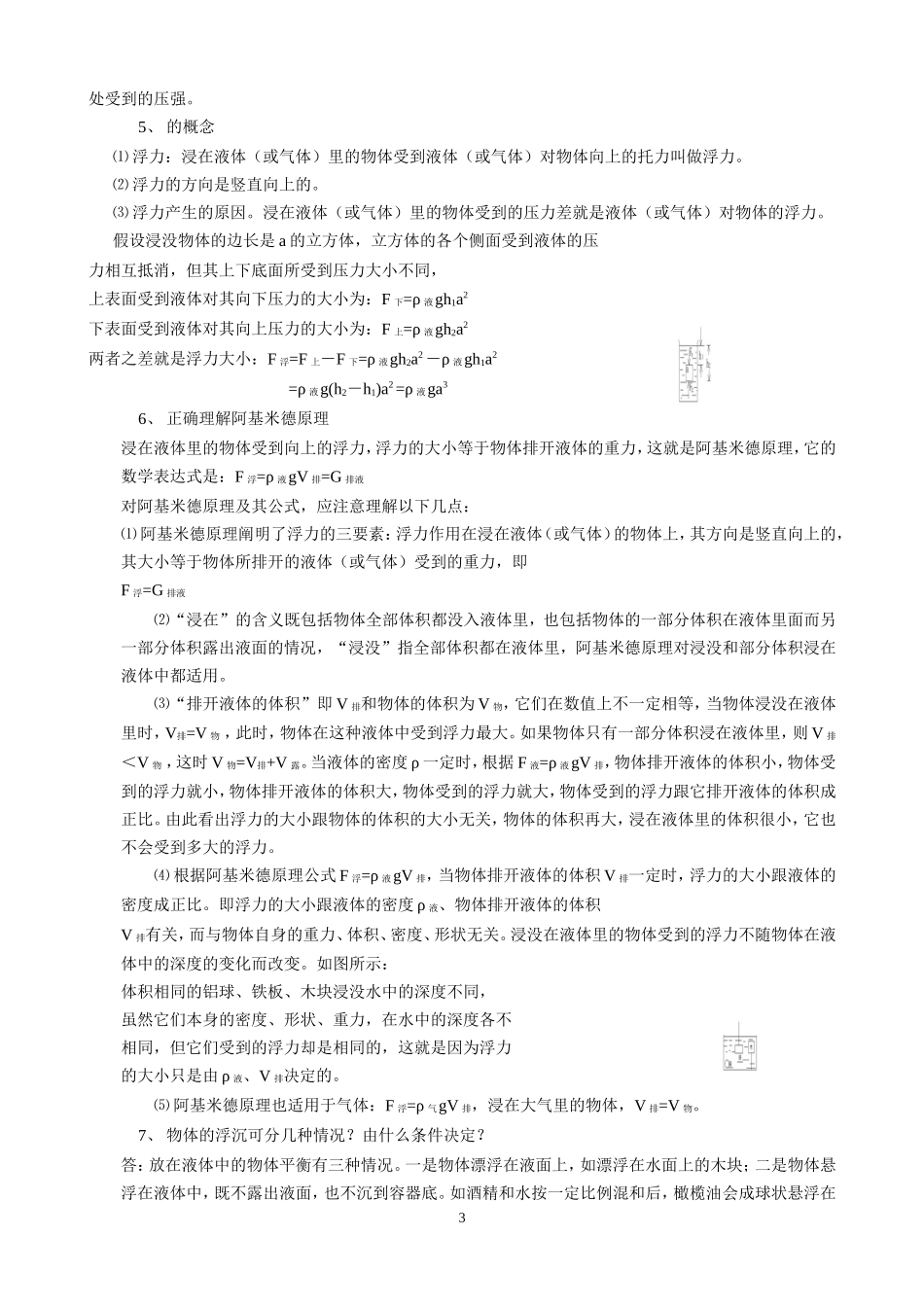 2011年中考专题复习压强浮力精讲_第3页
