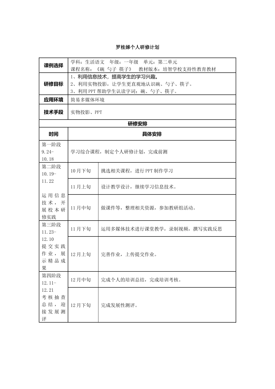 罗桂娣个人研修计划_第1页