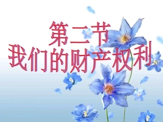 第二节《我们的财产权利-》