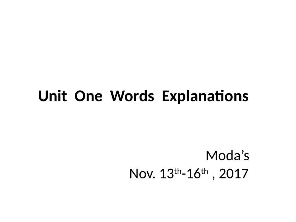 Unit-1-5-Words-Explanations--Moda's(Book-Six)_第1页