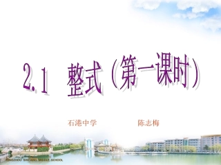 整式第一课时.1.1《整式》