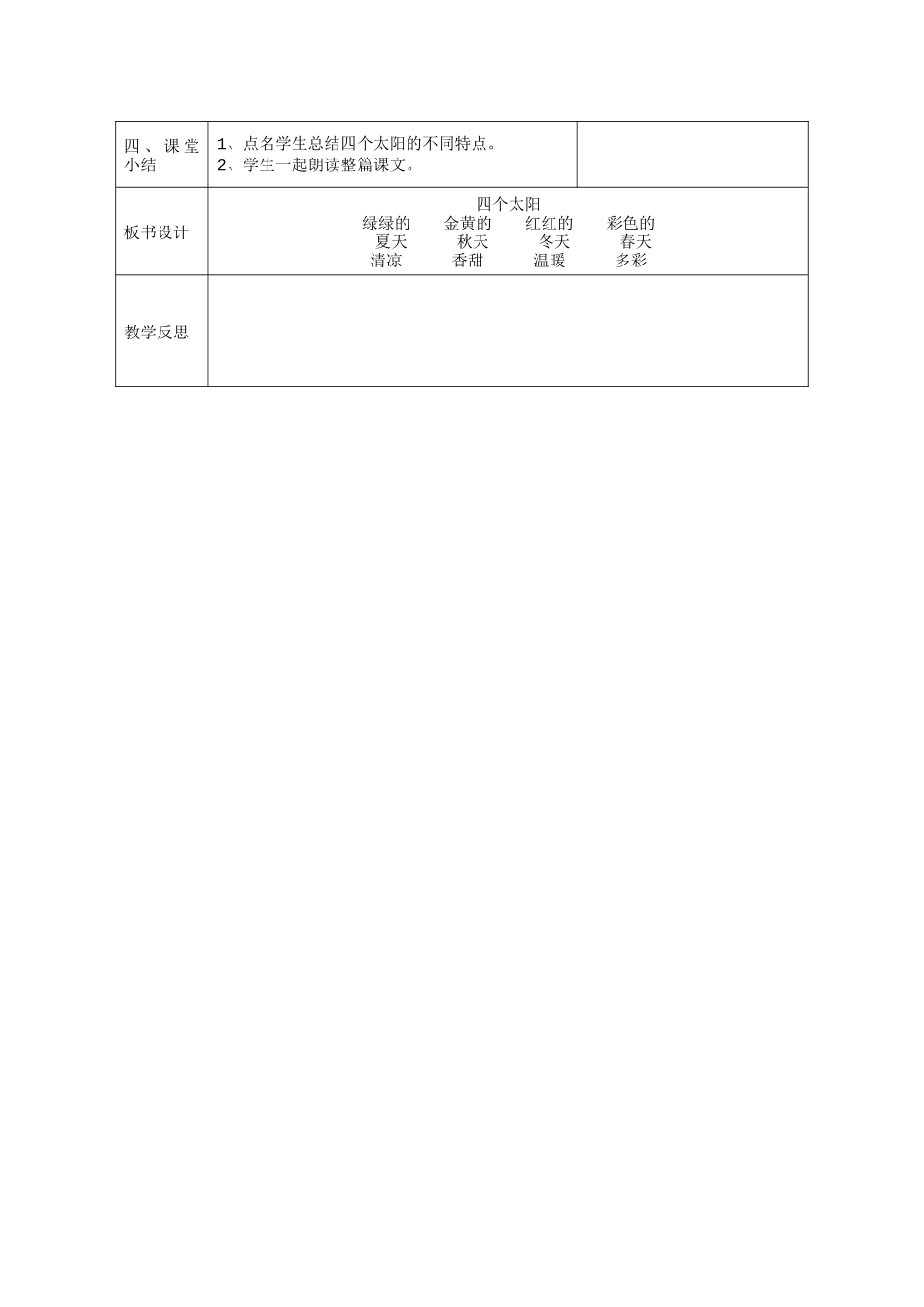 (部编)人教语文2011课标版一年级下册4-四个太阳_第3页