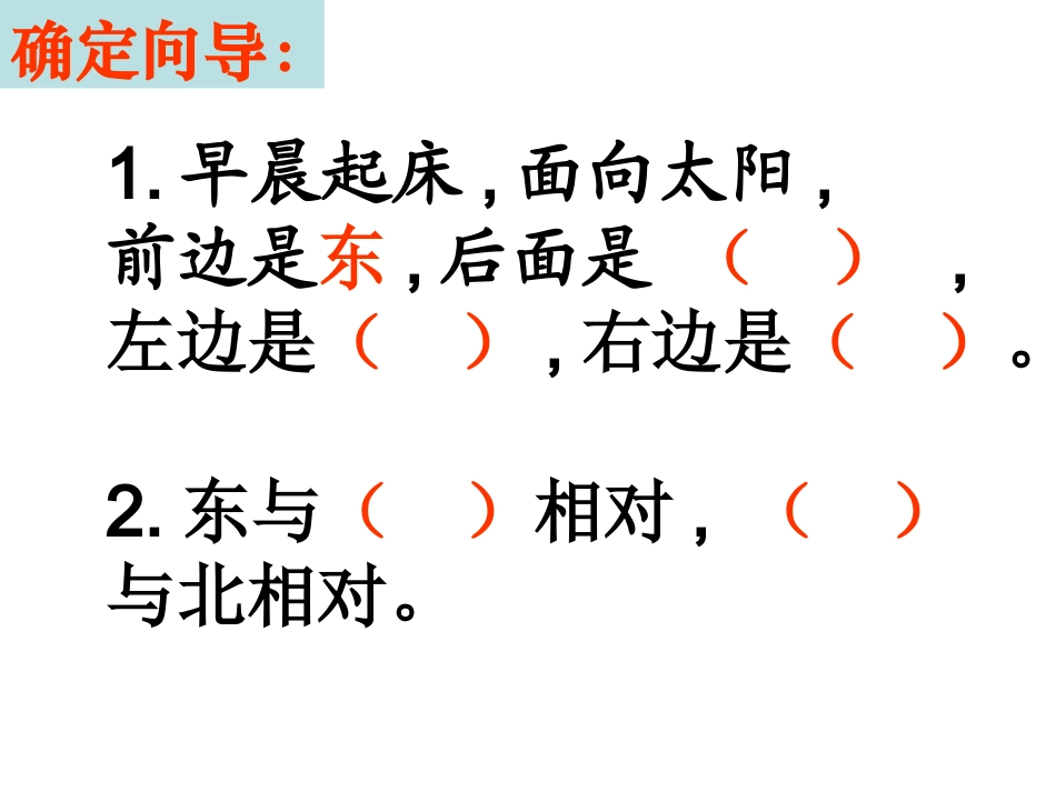 人教2011版小学数学三年级《认识东南西北》课件_第2页