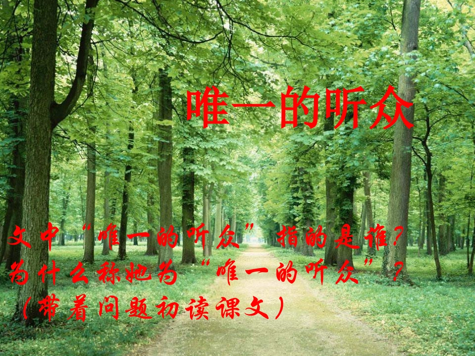 （人教新课标）六年级上册《唯一的听众》课件_第2页