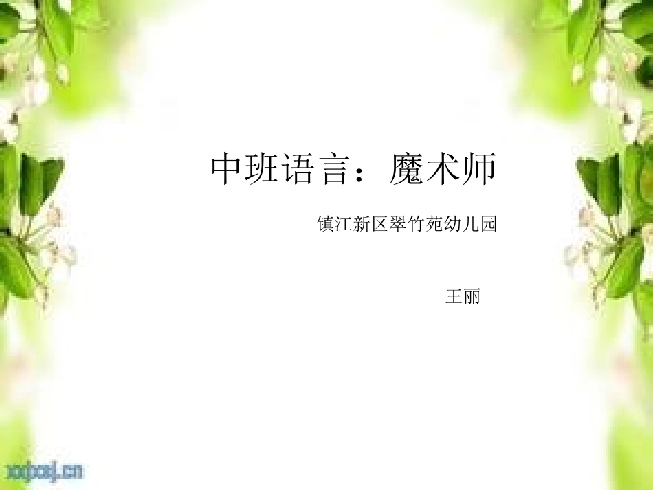 中班语言：魔术师_第1页