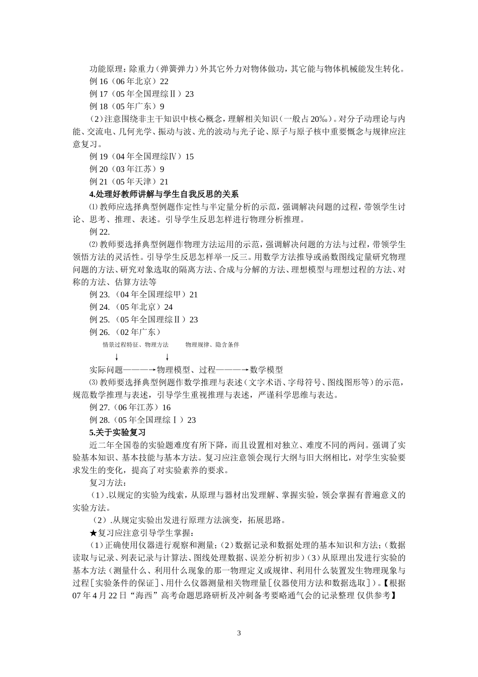 2007年高考物理试题演变趋势与临考复_第3页