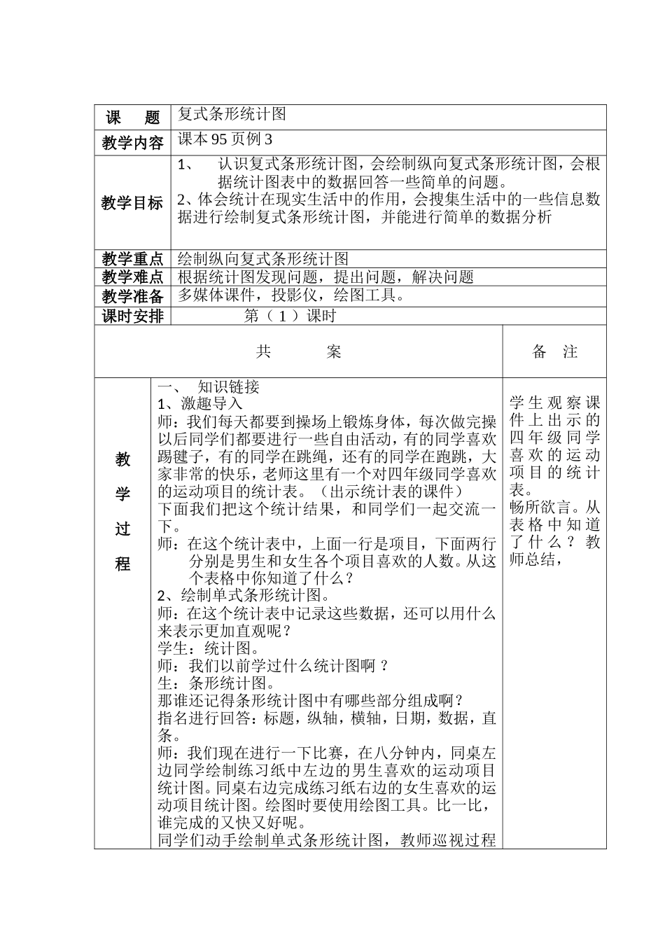 人教2011版小学数学四年级复式条形统计图-(5)_第2页