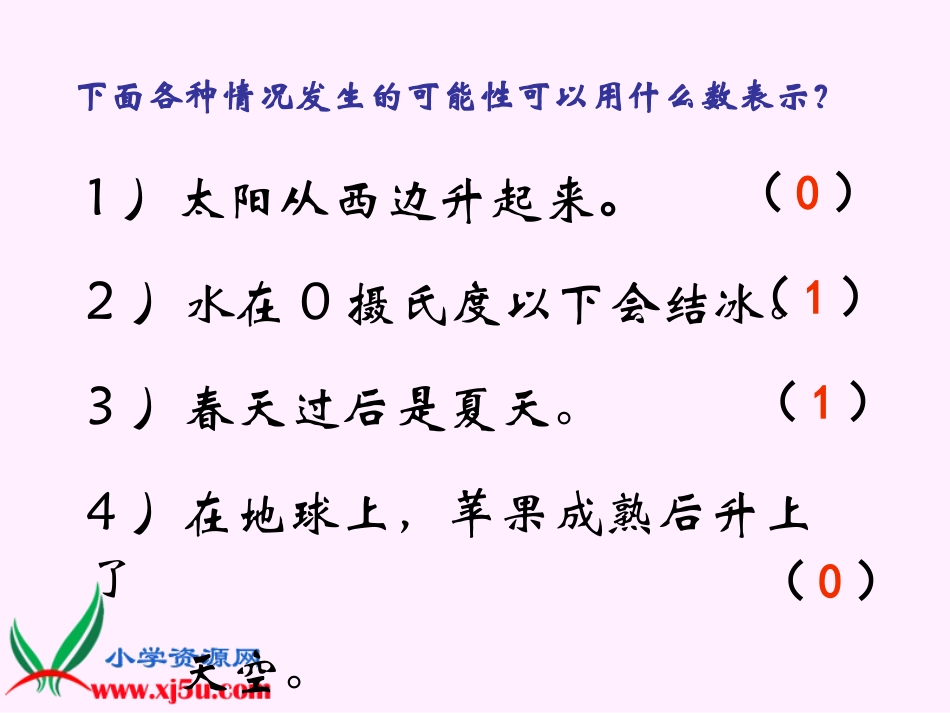 北师大版数学五年级上册《可能性》课件_第3页