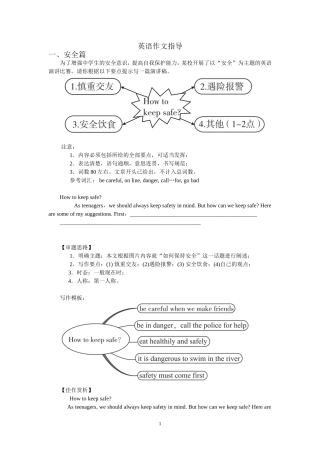 2015年中考复习英语书面指导(1)