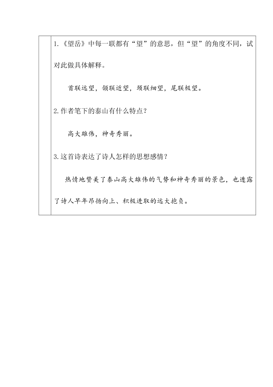 (部编)初中语文人教2011课标版七年级下册古代诗歌五首望岳_第3页
