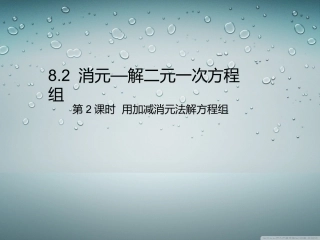 加减法解二元一次方程组-(9)