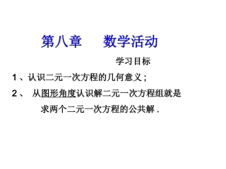 第8章-数学活动-二元一次方程组的图像