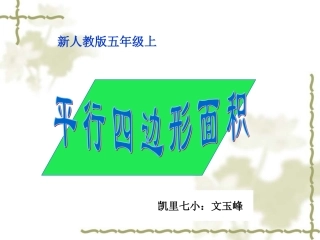 平行四边形的面积1