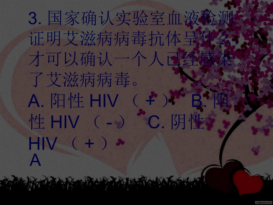 防艾宣传选择题PPT_第3页